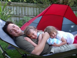 Daddy sharing his hammock Daddy sharing his hammock