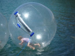 Charli in the zorb