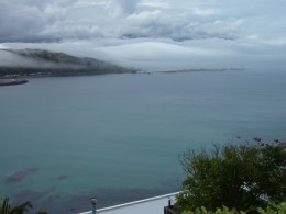 Southerly change coming in over Lyall Bay and harbour entrance