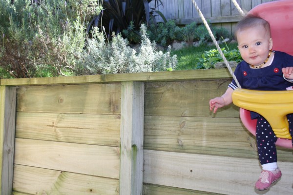 Alice at home in the swing