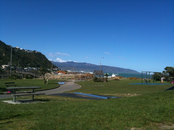 Outlook from Island Bay playground Outlook from Island Bay playground