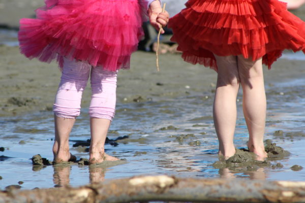 Sophie and a friend at the beach: Photo credit: Sarah Lee