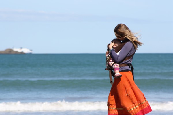 Lyall Bay Beach with Alice: Photo credit - Dan Lee (Daddy)