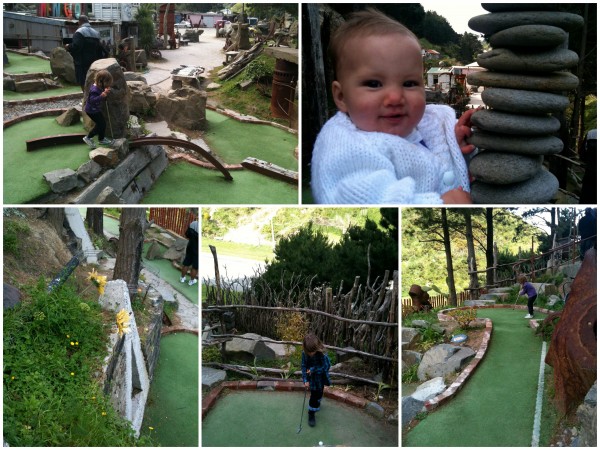 Playing golf at Carlucci Land