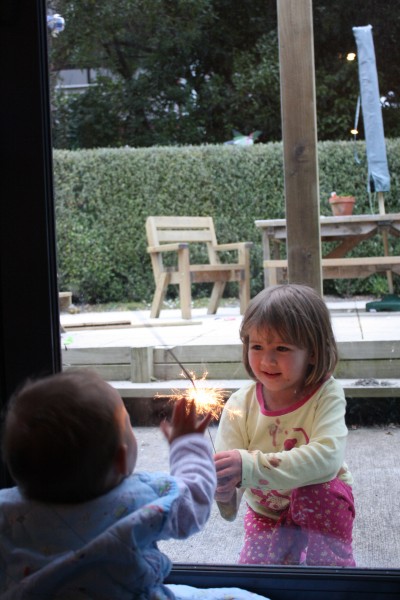 Alice watching her first sparkler Alice watching her first sparkler