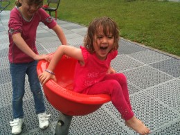 Crazy Sophie braves the water