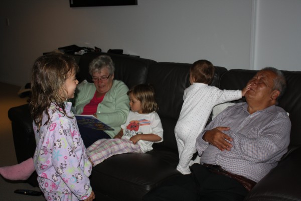 Grandparents & grandchildren reunited