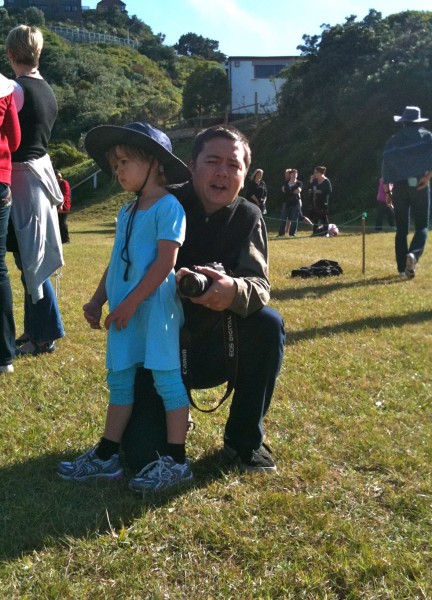Daddy & Sophie at school cross country