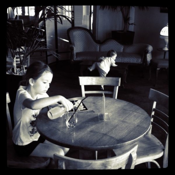 Morning tea with Charlotte & climber Alice!