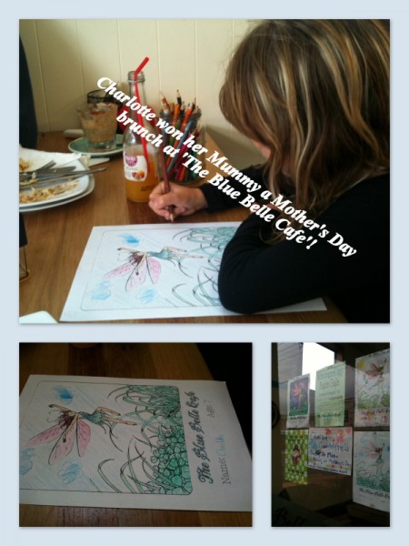 Colouring Competition - Charlotte wins! Blue Belle Cafe, Island Bay.