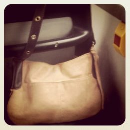 My non-Mama bag on the bus!