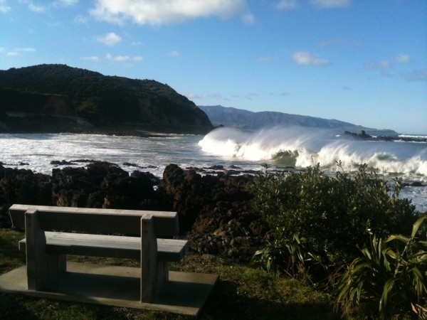 Houghton Bay with wind whipped waves