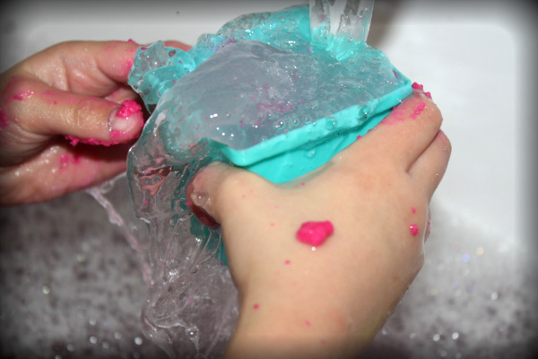 Playing with bath bombs