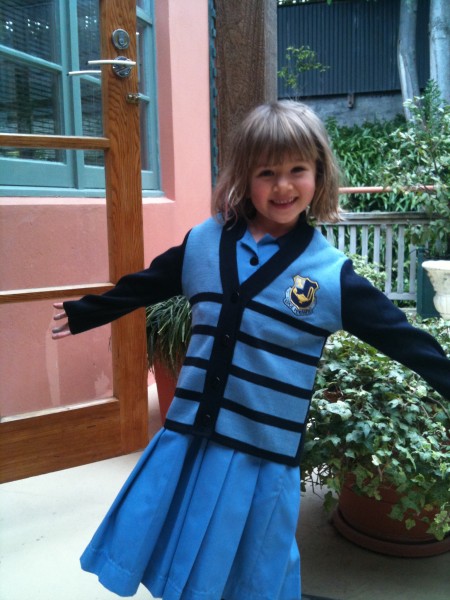 Sophie in her summer uniform