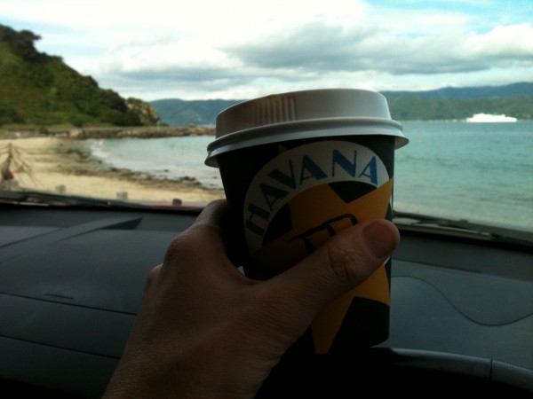 Quiet coffee at Scorching Bay
