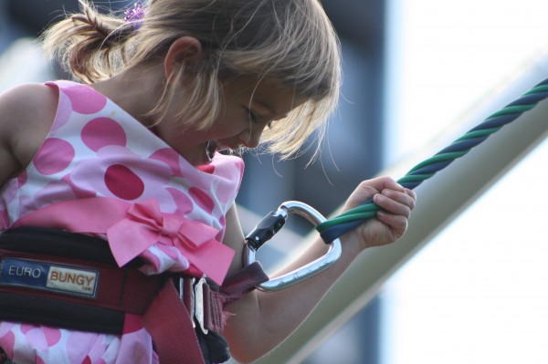 Sophie on the Bigair Bungy Wellington