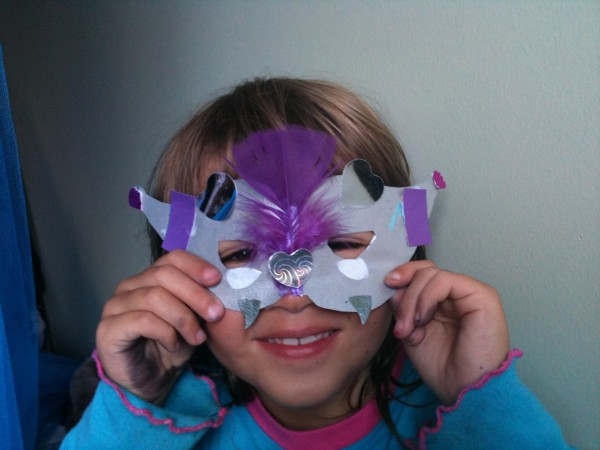 Sophie's Mardi Gras mask