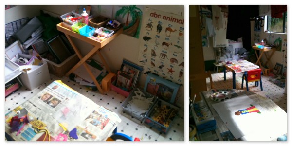 The washroom and art/messy play space