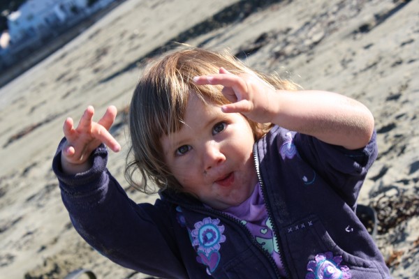 Alice loves sand!