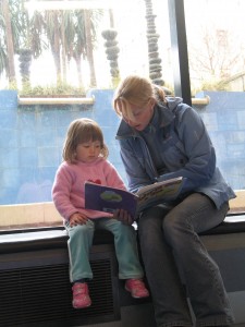 Auntie Claire reading to four year old Charlotte Auntie Claire reading to four year old Charlotte