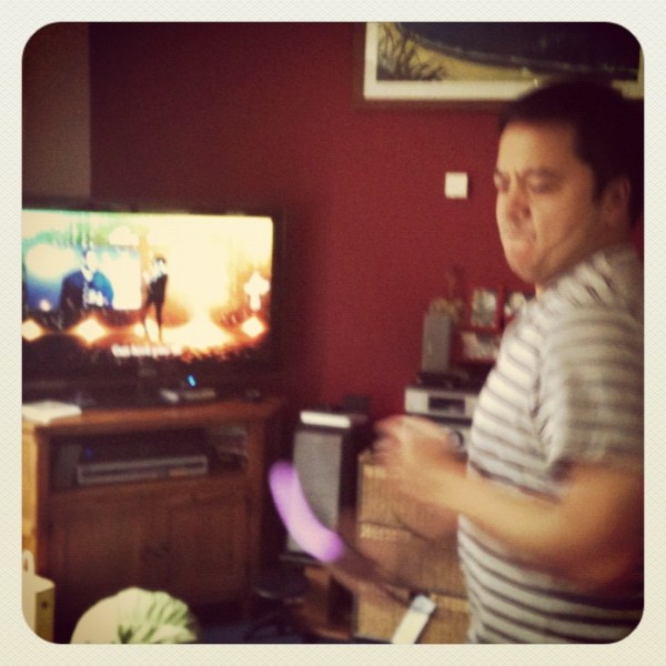 Daddy getting into 'You're my first, my last, my everything.'