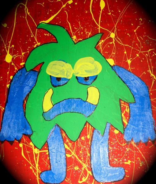 Monster painting by Charlotte age 8