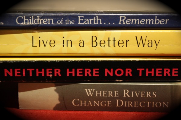 Book spine poetry