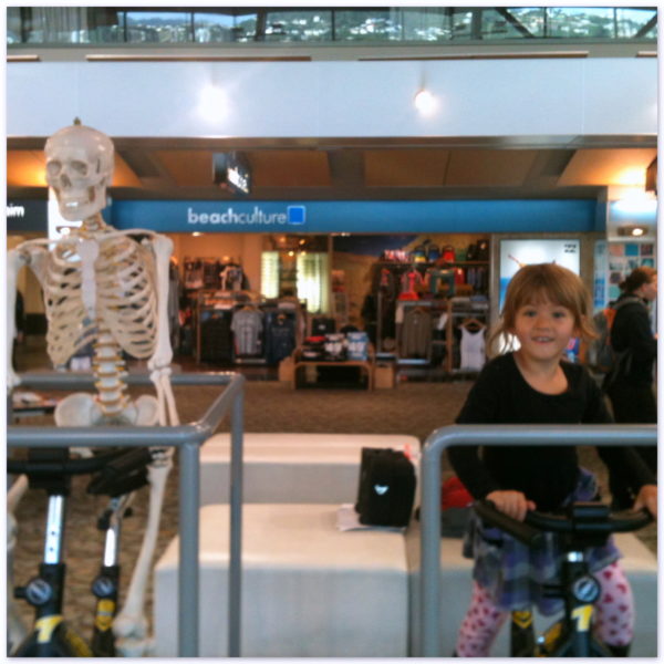 Sophie at the Fonterra Science Roadshow at Wellington Airport