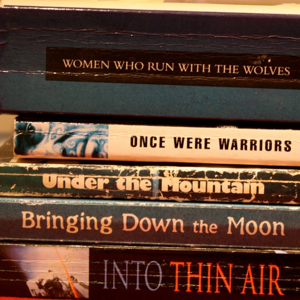 Book spine Poetry