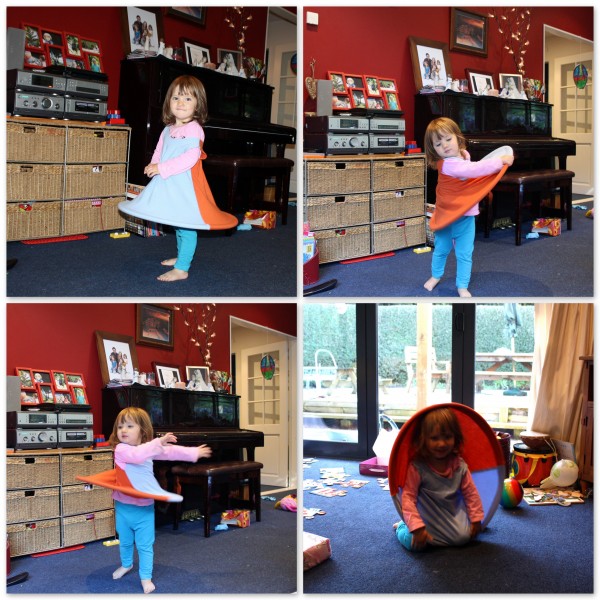 Alice in her hula hoop dress