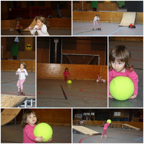 Alice and Sophie at the rec centre