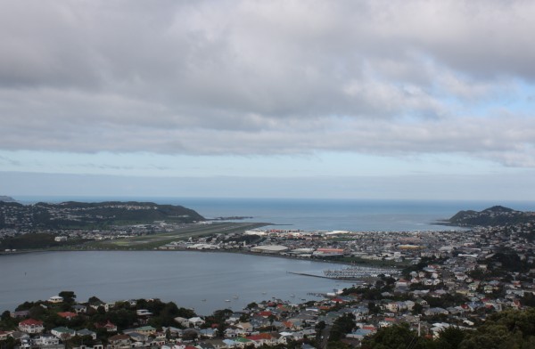 Wellington airport out to Cook Strait