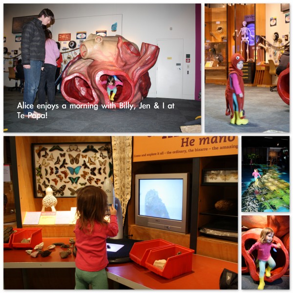 Alice loving Te Papa museum