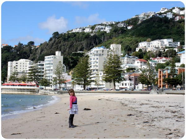 Sophie at Oriental Bay beach on Friday