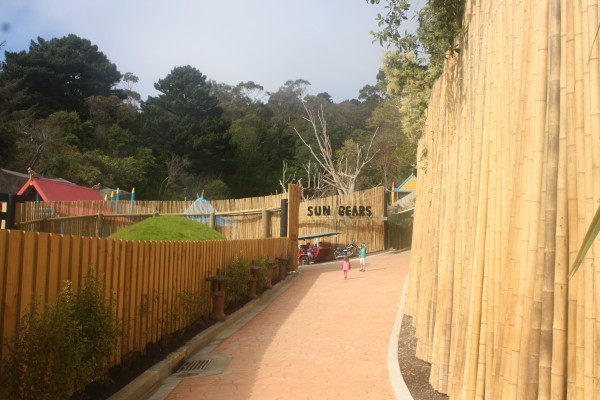 Entering the new 'Asia' area of Wellington Zoo