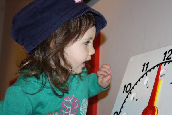 Alice in the post office at Milestones Museum, Basingstoke, Hampshire - UK