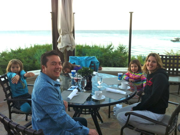 Family breakfast at Bacara Resort in Santa Barbara