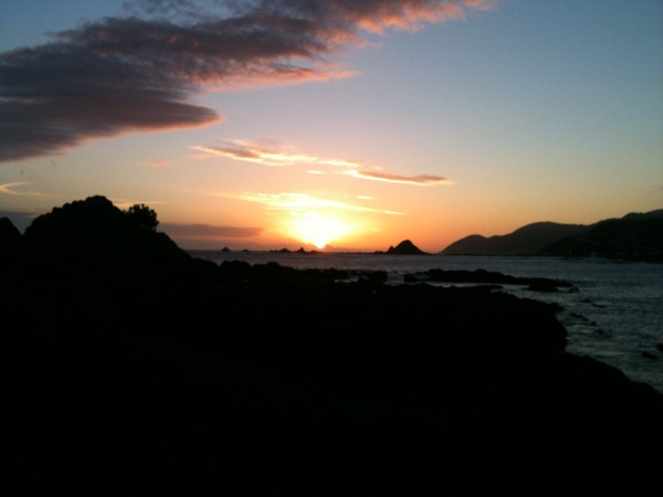 Sunset on Welly's south coast
