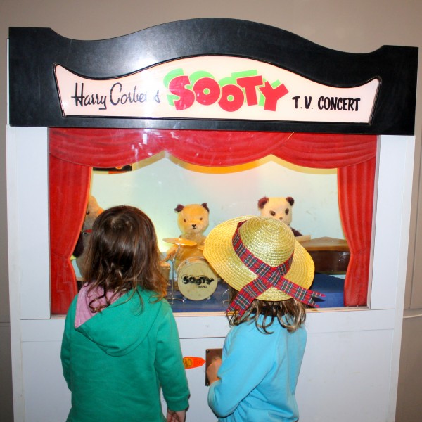 Alice and Sophie enjoy Sooty