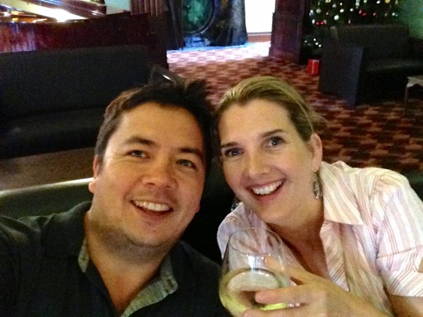 Rare one-on-one time for hubbie and I, enjoying a drink at The Roxy