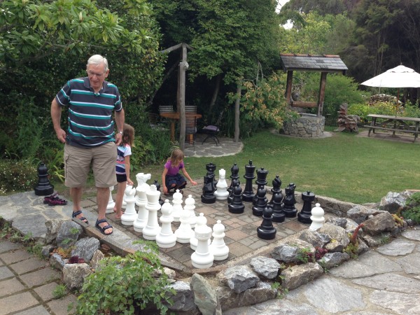A game of chess at Jesters Cafe