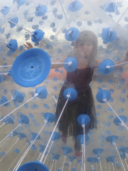 Zorb ball fun at Tahunanui recreation ground