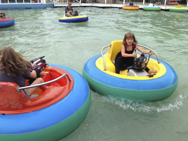 Bumper boats at Tahunanui beach, Nelson