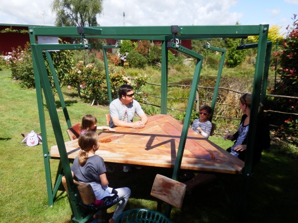 Chilling out on novel chairs at Eyebright!