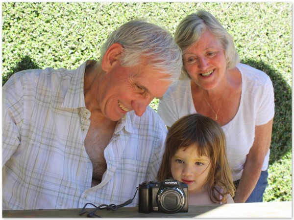 Alice with 'Chicken' Grandma and Granddad