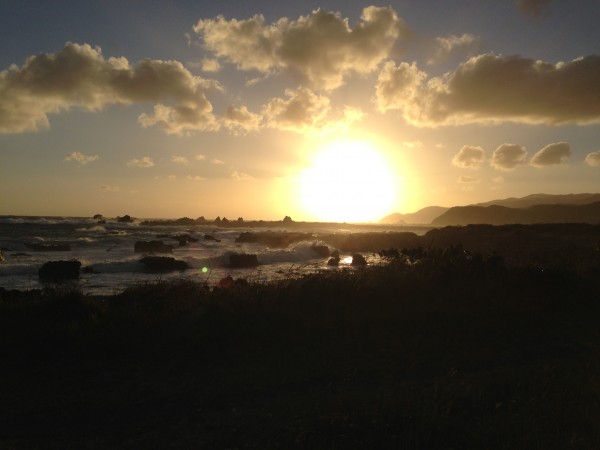 Sunset on the south coast, Wellington