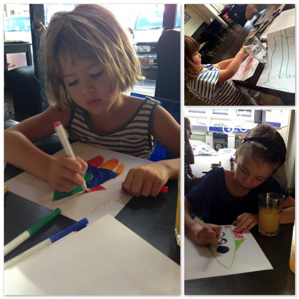 Art round the table whilst Mama has coffee