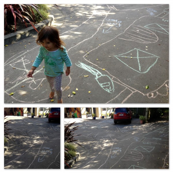Chalk town taking over the driveway
