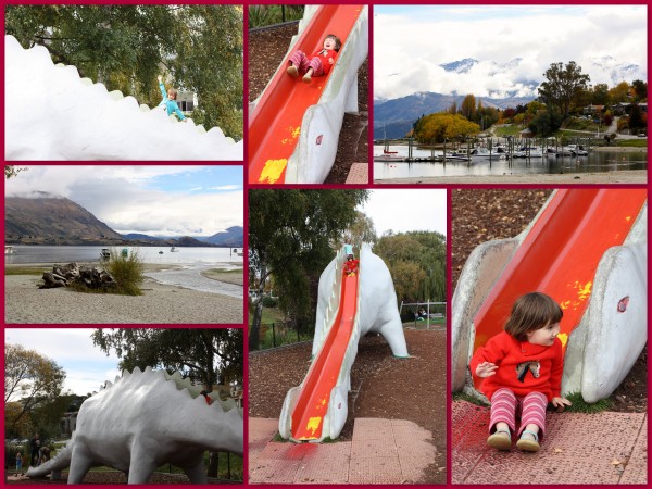 Playground on the shore of Lake Wanaka, New Zealand