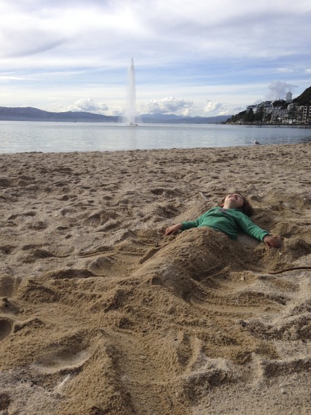 Alice the sand mermaid, Oriental Beach, Wellington